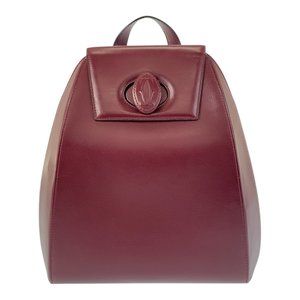 CARTIER Red Leather Backpack
